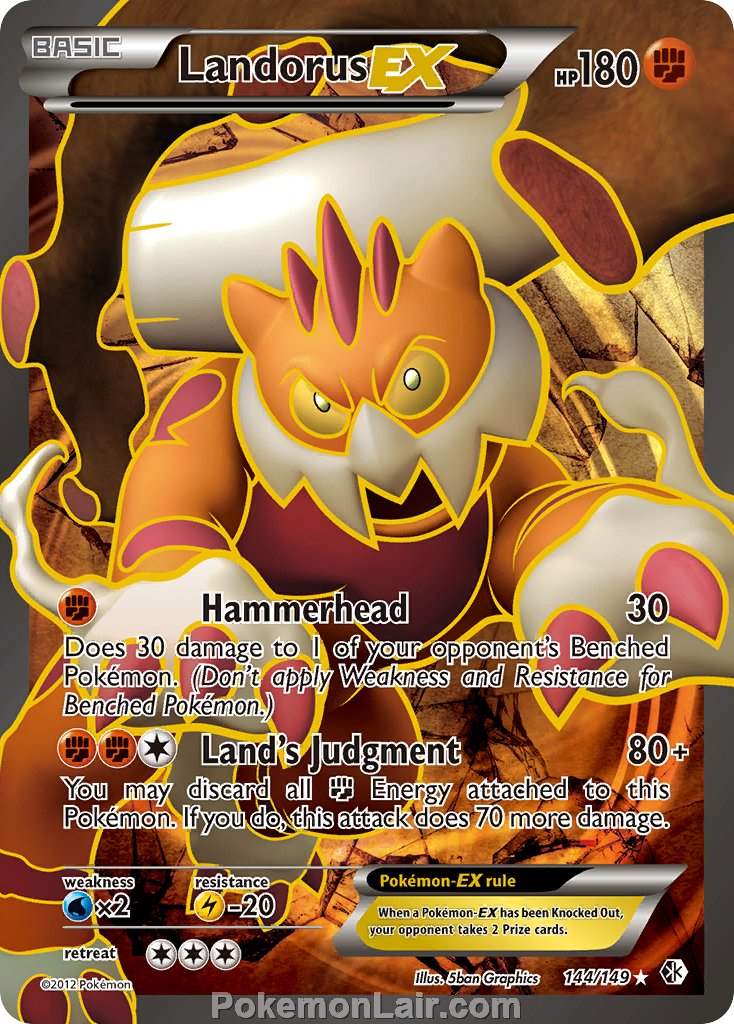 2012 Pokemon Trading Card Game Boundaries Crossed Price List – 144 Landorus EX