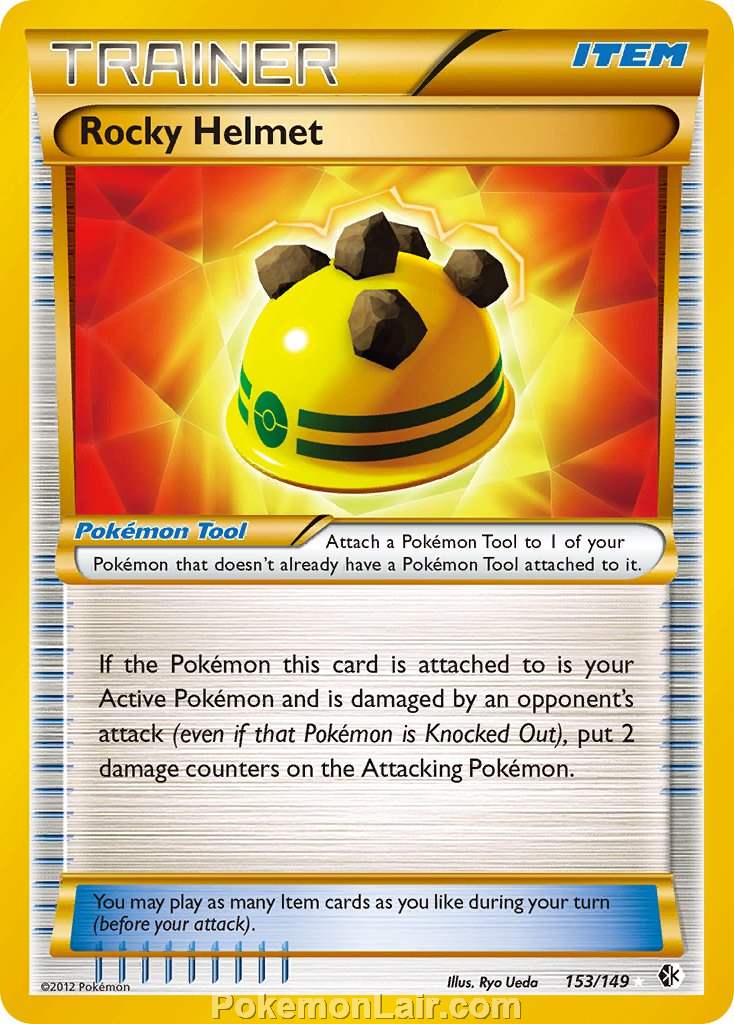 2012 Pokemon Trading Card Game Boundaries Crossed Price List – 153 Rocky Helmet
