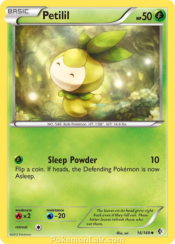 2012 Pokemon Trading Card Game Boundaries Crossed Price List – 16 Petilil