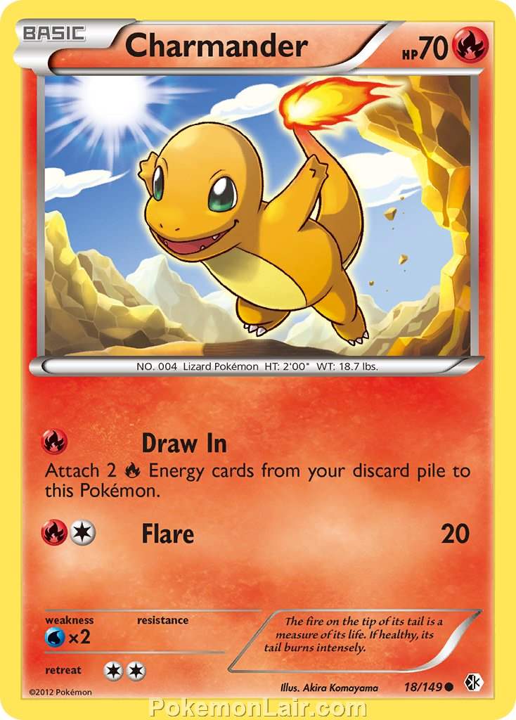 2012 Pokemon Trading Card Game Boundaries Crossed Price List – 18 Charmander