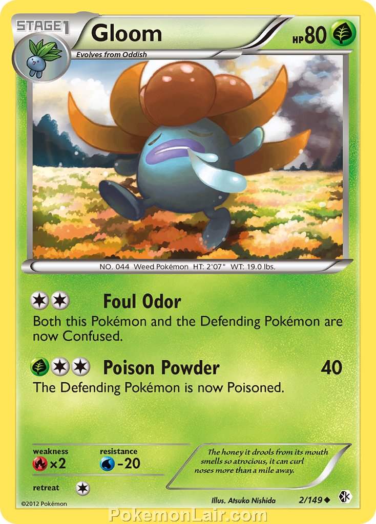 2012 Pokemon Trading Card Game Boundaries Crossed Price List – 2 Gloom