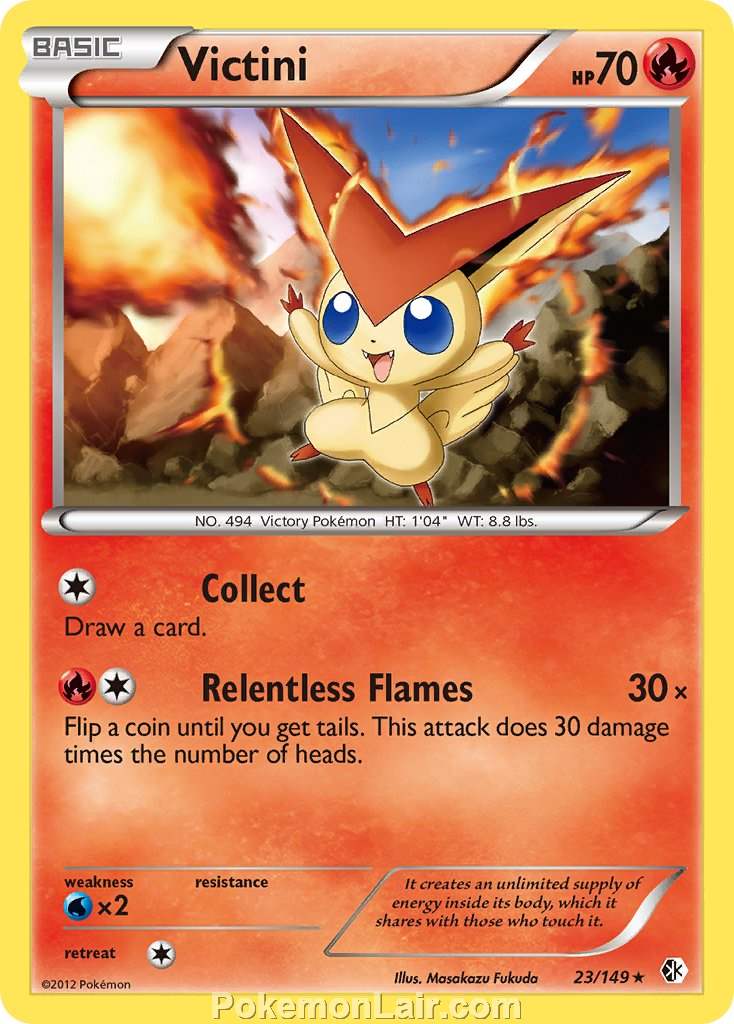 2012 Pokemon Trading Card Game Boundaries Crossed Price List – 23 Victini