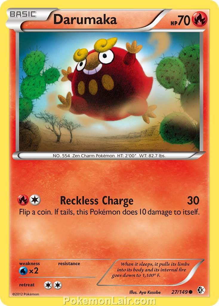 2012 Pokemon Trading Card Game Boundaries Crossed Price List – 27 Darumaka