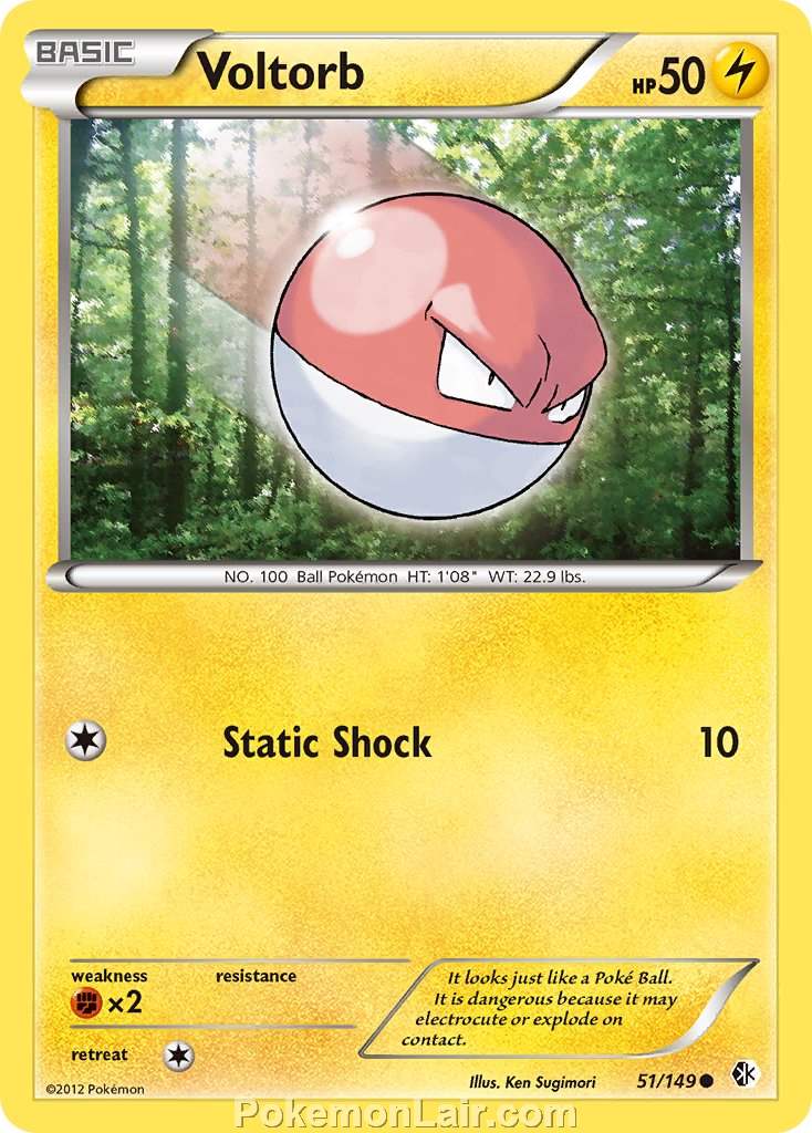 2012 Pokemon Trading Card Game Boundaries Crossed Price List – 51 Voltorb