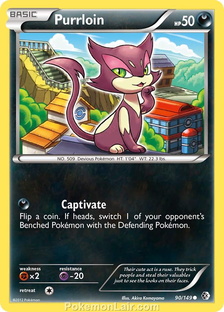 2012 Pokemon Trading Card Game Boundaries Crossed Price List – 90 Purrloin