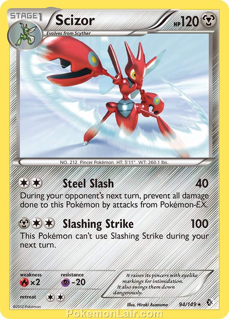 2012 Pokemon Trading Card Game Boundaries Crossed Price List – 94 Scizor