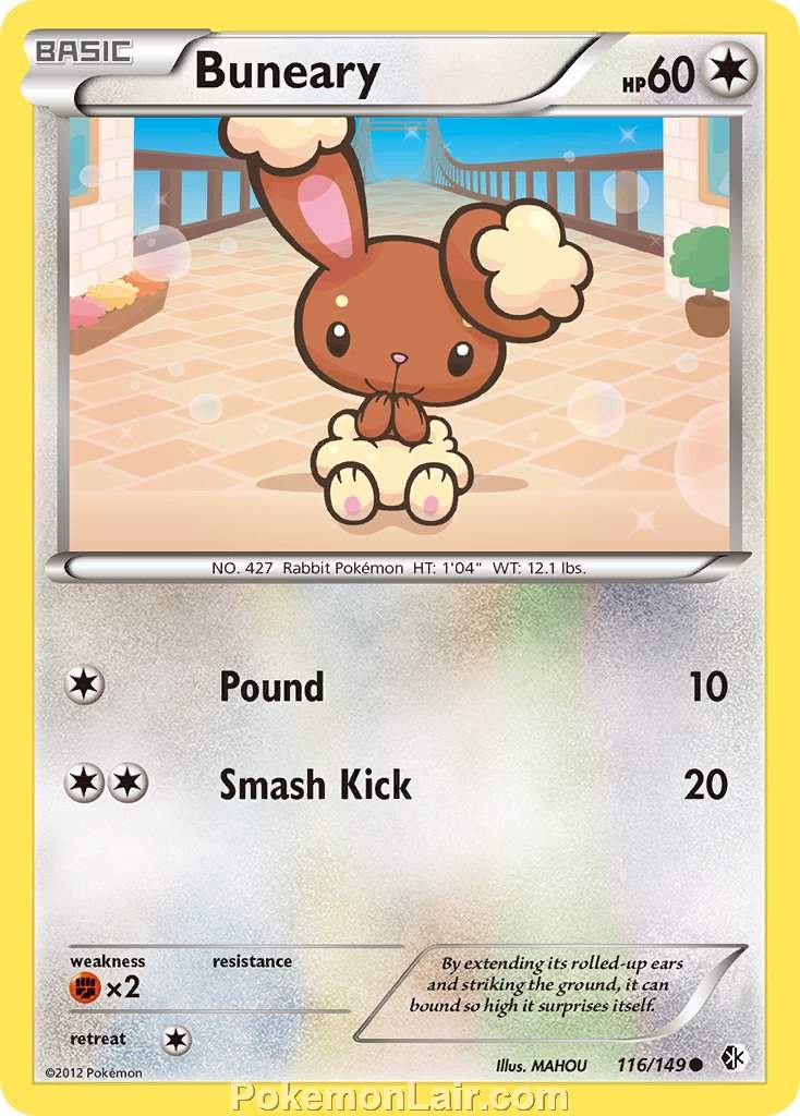 2012 Pokemon Trading Card Game Boundaries Crossed Set – 116 Buneary