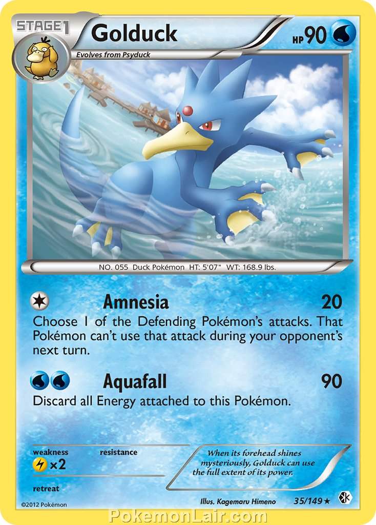 2012 Pokemon Trading Card Game Boundaries Crossed Set – 35 Golduck