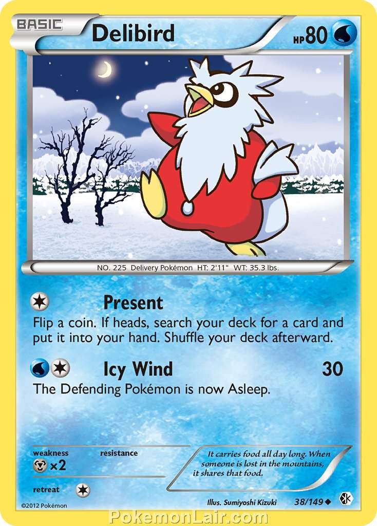 2012 Pokemon Trading Card Game Boundaries Crossed Set – 38 Delibird