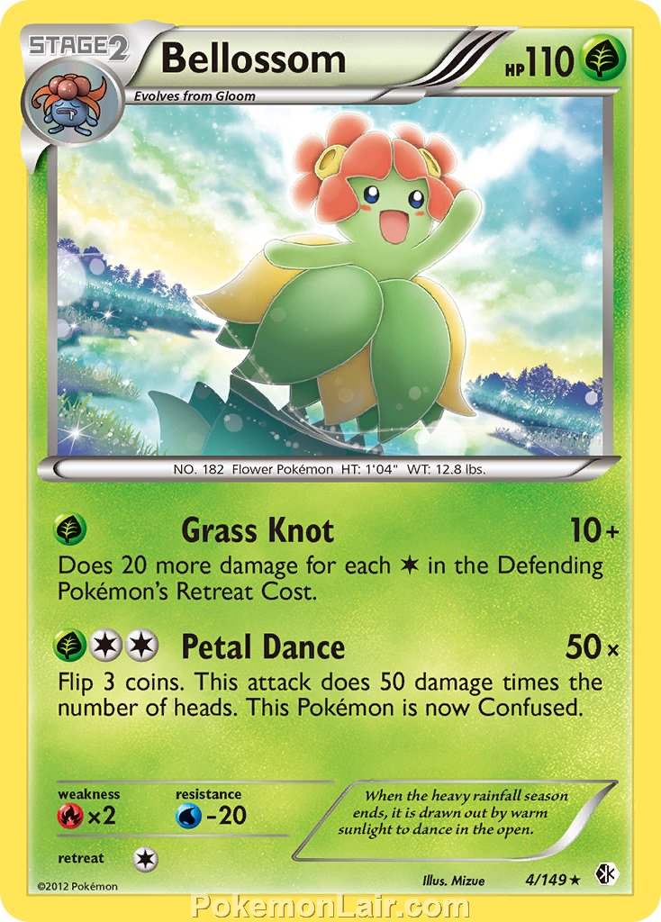 2012 Pokemon Trading Card Game Boundaries Crossed Set – 4 Bellossom