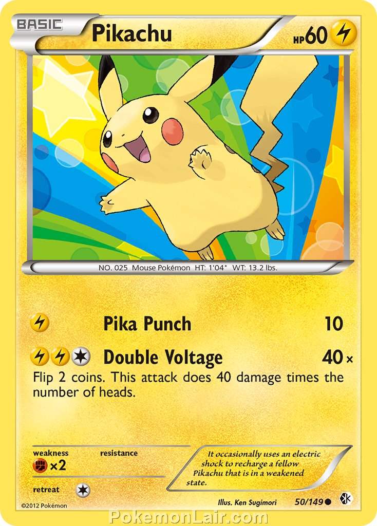 2012 Pokemon Trading Card Game Boundaries Crossed Set – 50 Pikachu