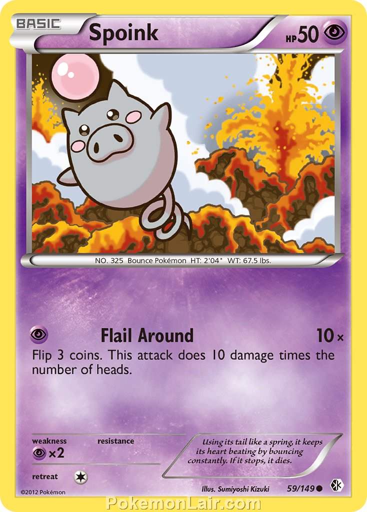 2012 Pokemon Trading Card Game Boundaries Crossed Set – 59 Spoink