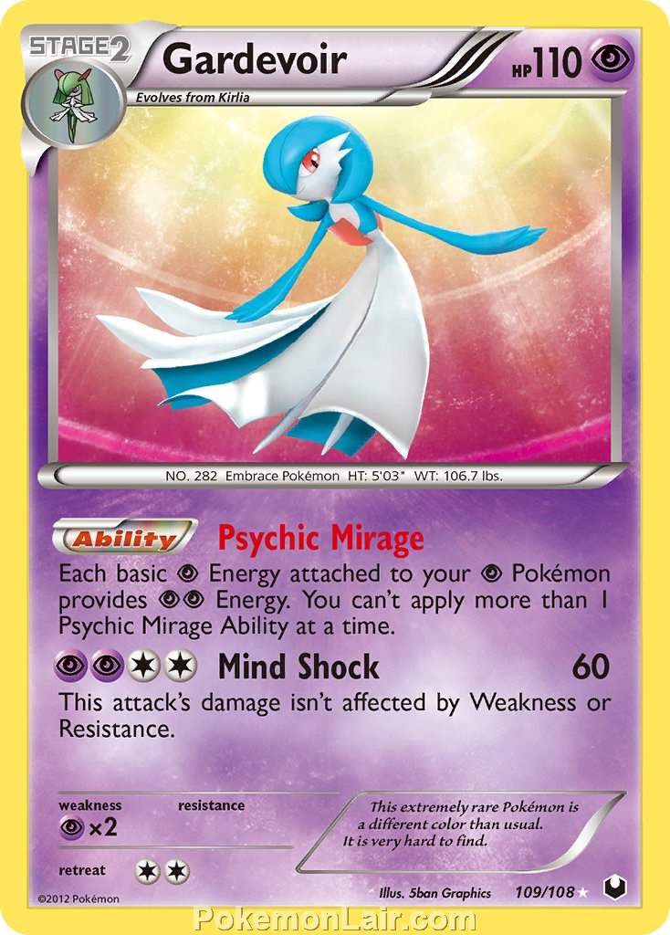 2012 Pokemon Trading Card Game Dark Explorers Price List – 109 Gardevoir