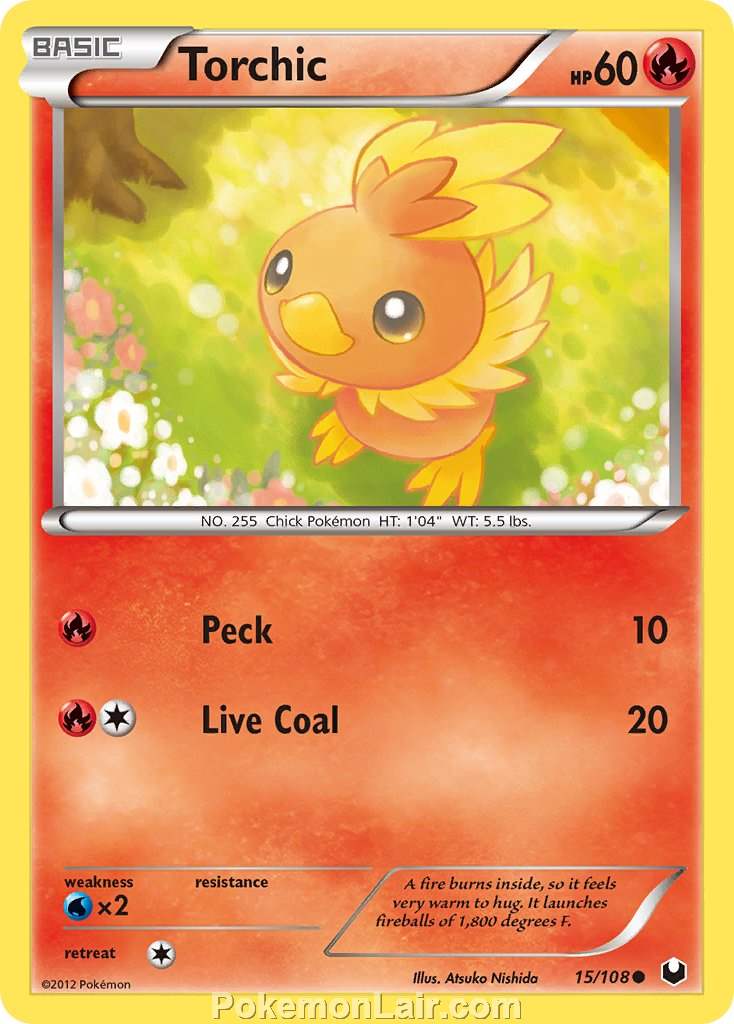 2012 Pokemon Trading Card Game Dark Explorers Price List – 15 Torchic