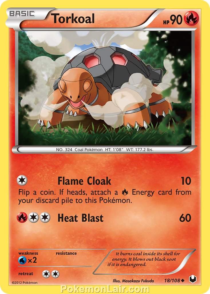 2012 Pokemon Trading Card Game Dark Explorers Price List – 18 Torkoal