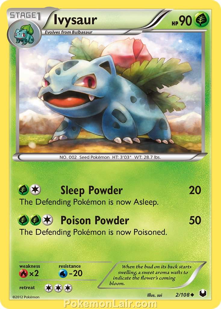 2012 Pokemon Trading Card Game Dark Explorers Price List – 2 Ivysaur