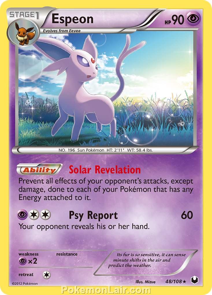 2012 Pokemon Trading Card Game Dark Explorers Price List – 48 Espeon