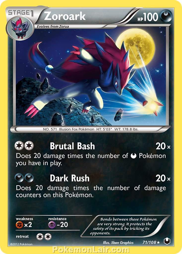 2012 Pokemon Trading Card Game Dark Explorers Price List – 71 Zoroark