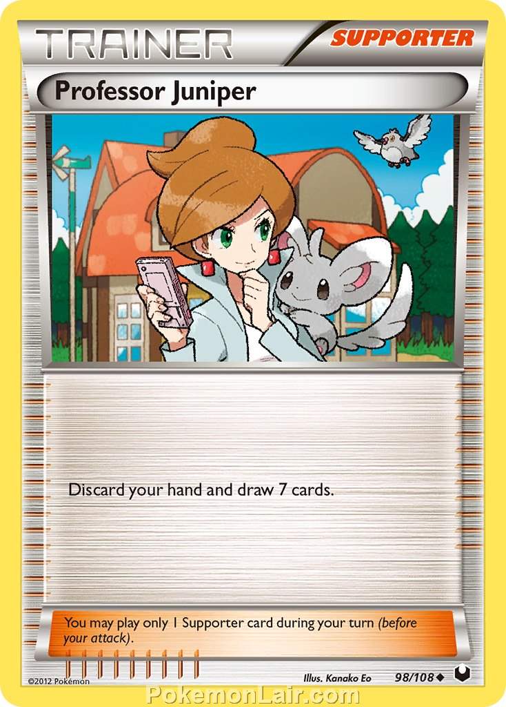 2012 Pokemon Trading Card Game Dark Explorers Price List – 98 Professor Juniper