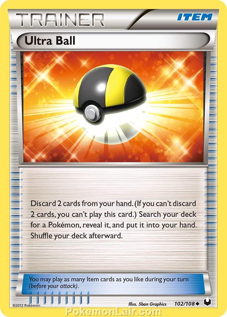 2012 Pokemon Trading Card Game Dark Explorers Set – 102 Ultra Ball