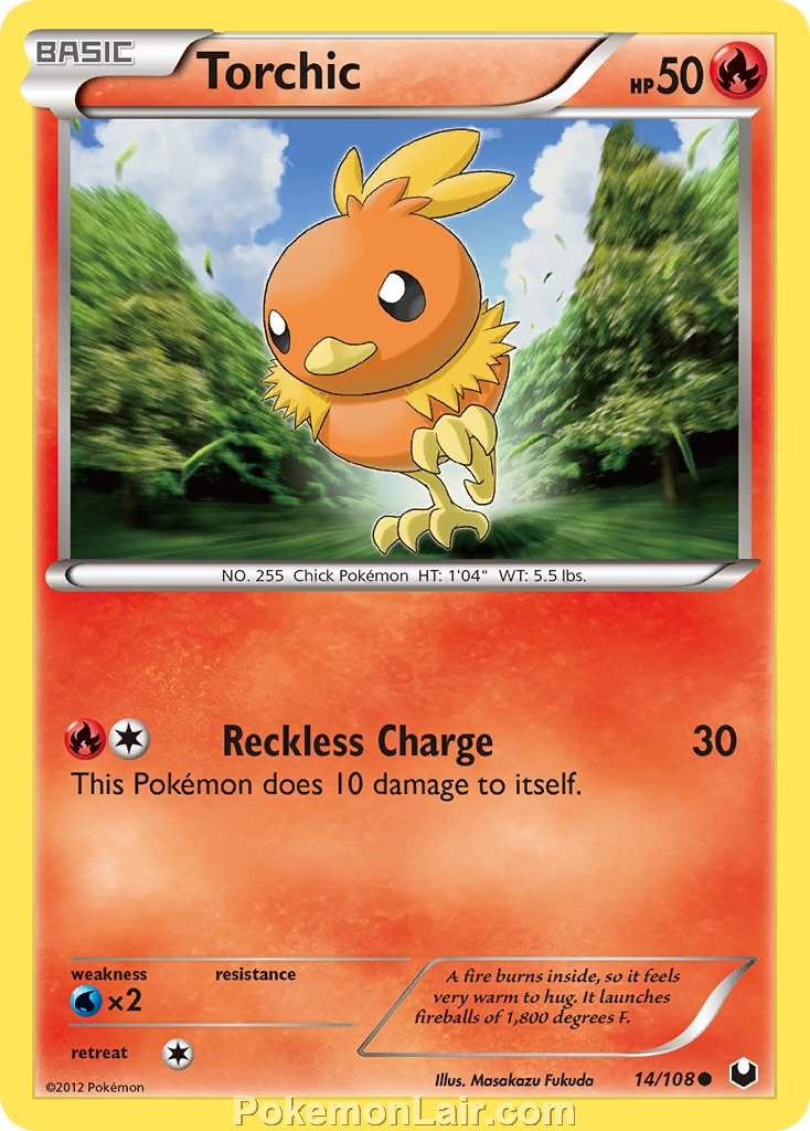 2012 Pokemon Trading Card Game Dark Explorers Set – 14 Torchic