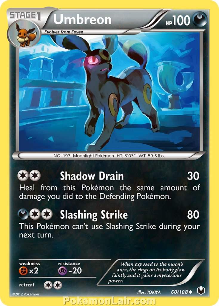 2012 Pokemon Trading Card Game Dark Explorers Set – 60 Umbreon