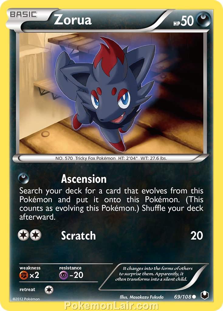 2012 Pokemon Trading Card Game Dark Explorers Set – 69 Zorua