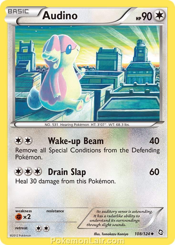 2012 Pokemon Trading Card Game Dragons Exalted Price List – 108 Audino