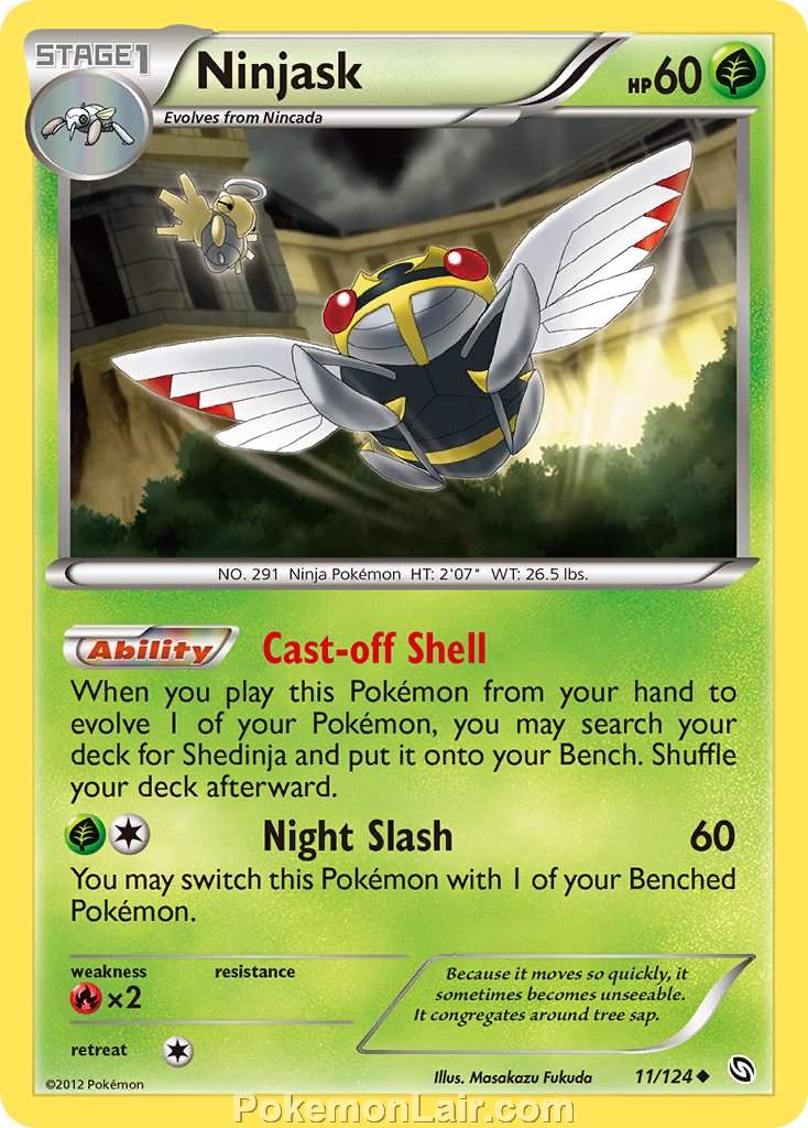 2012 Pokemon Trading Card Game Dragons Exalted Price List – 11 Ninjask