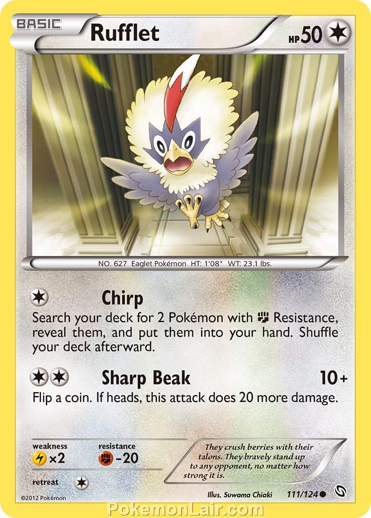 2012 Pokemon Trading Card Game Dragons Exalted Price List – 111 Rufflet