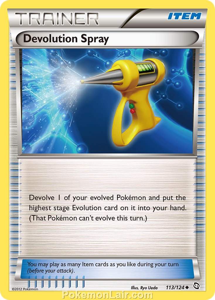 2012 Pokemon Trading Card Game Dragons Exalted Price List – 113 Devolution Spray