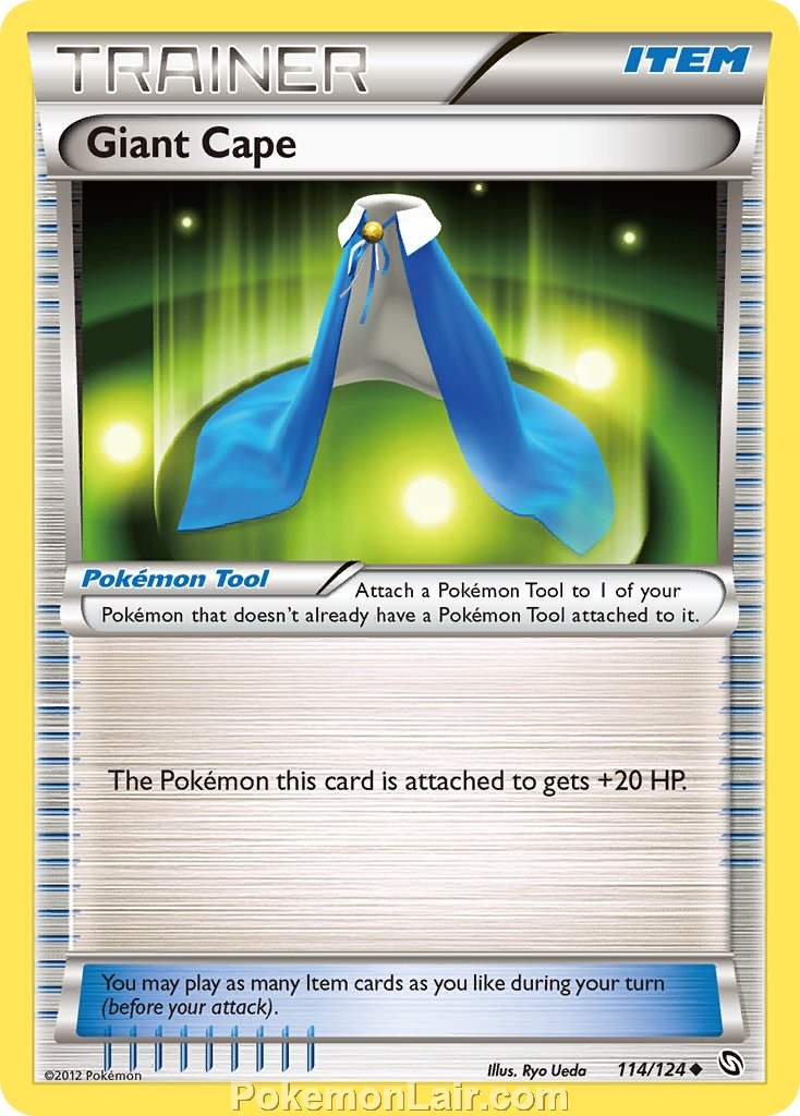 2012 Pokemon Trading Card Game Dragons Exalted Price List – 114 Giant Cape