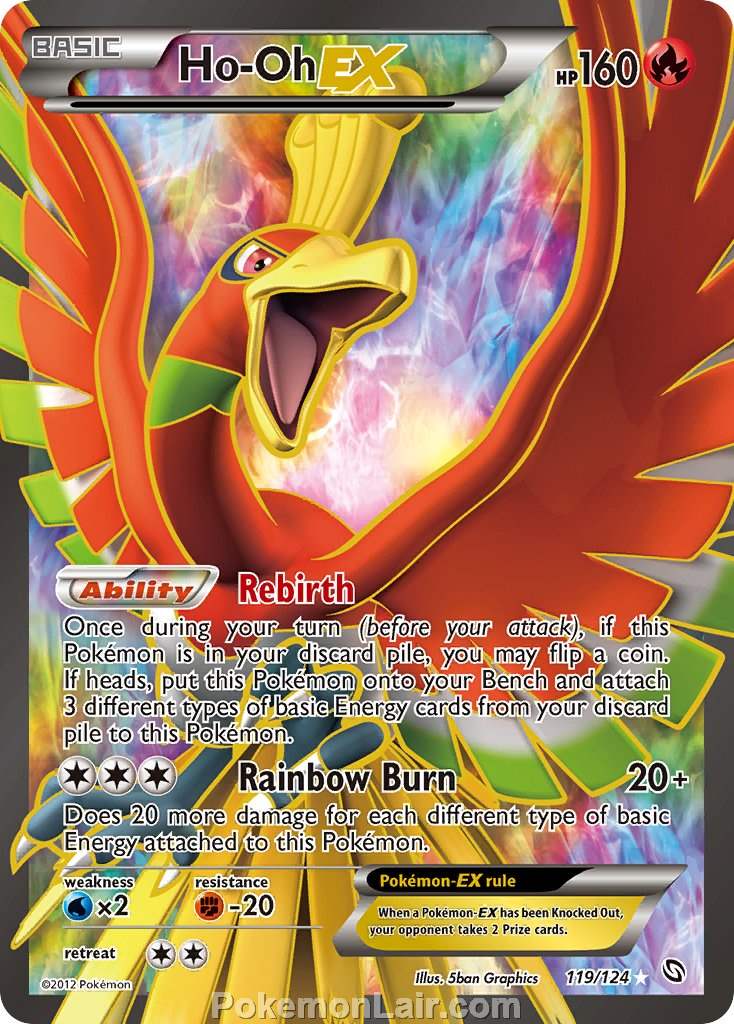 2012 Pokemon Trading Card Game Dragons Exalted Price List – 119 Ho oh EX
