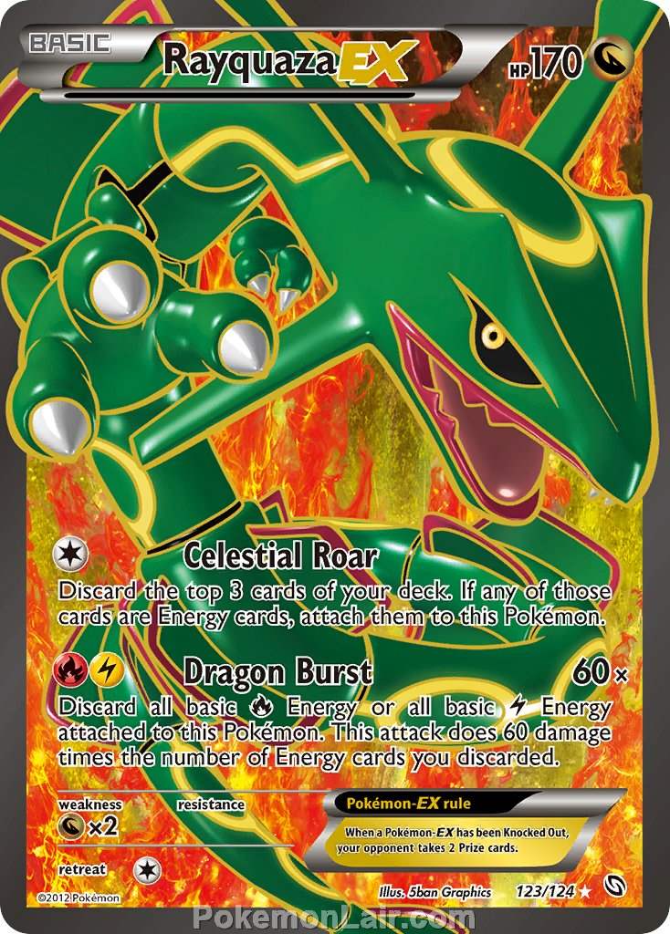 2012 Pokemon Trading Card Game Dragons Exalted Price List – 123 Rayquaza EX