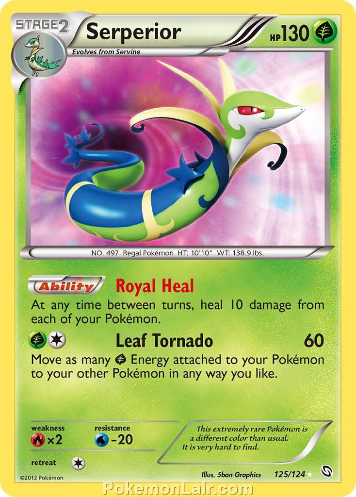 2012 Pokemon Trading Card Game Dragons Exalted Price List – 125 Serperior