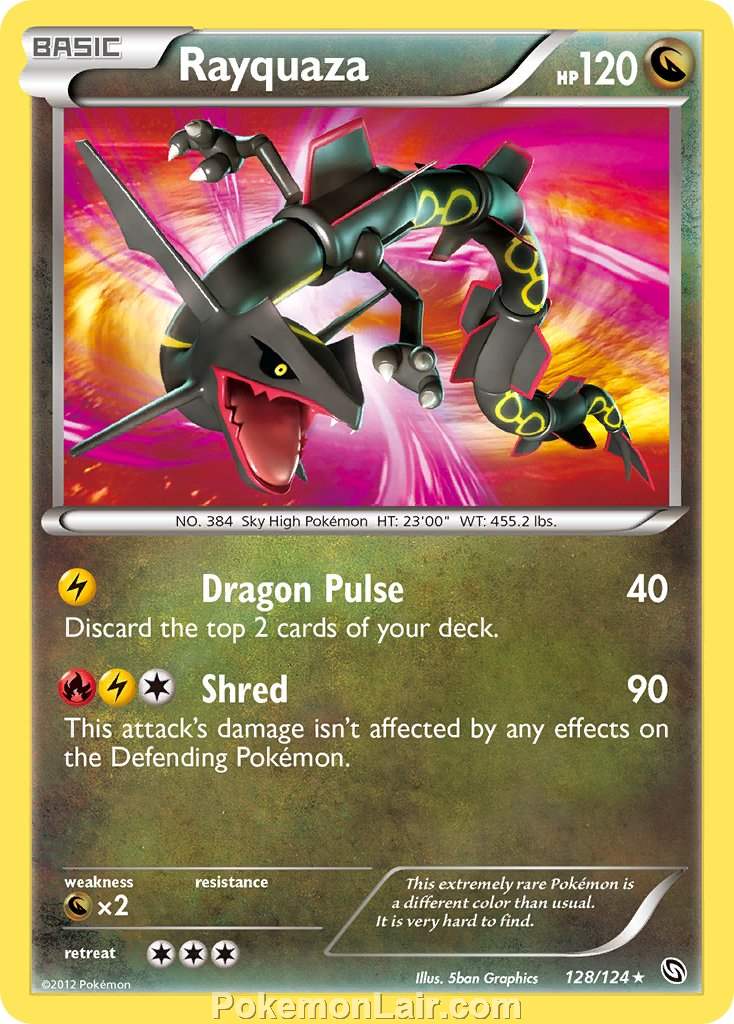 2012 Pokemon Trading Card Game Dragons Exalted Price List – 128 Rayquaza
