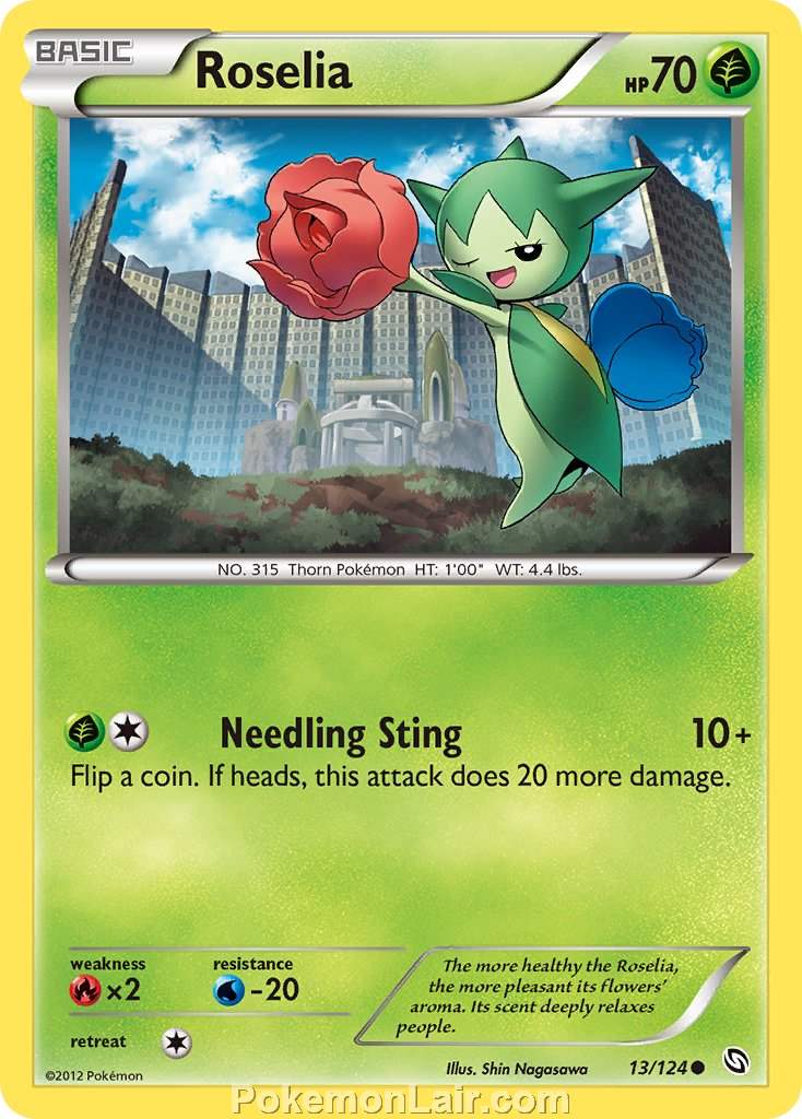 2012 Pokemon Trading Card Game Dragons Exalted Price List – 13 Roselia