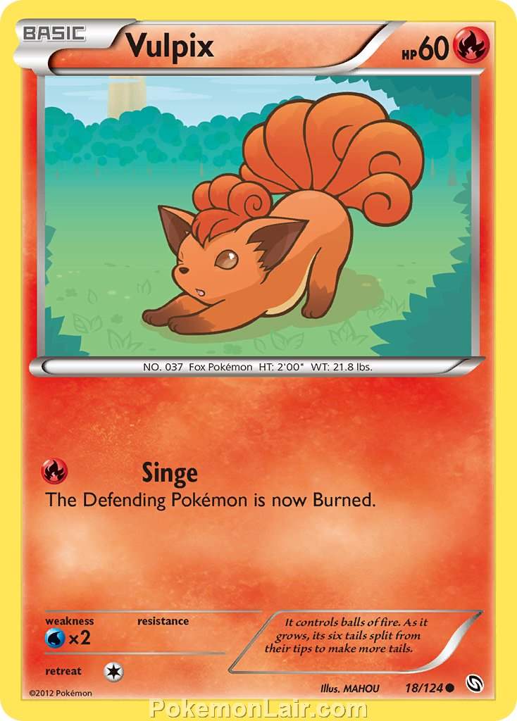 2012 Pokemon Trading Card Game Dragons Exalted Price List – 18 Vulpix