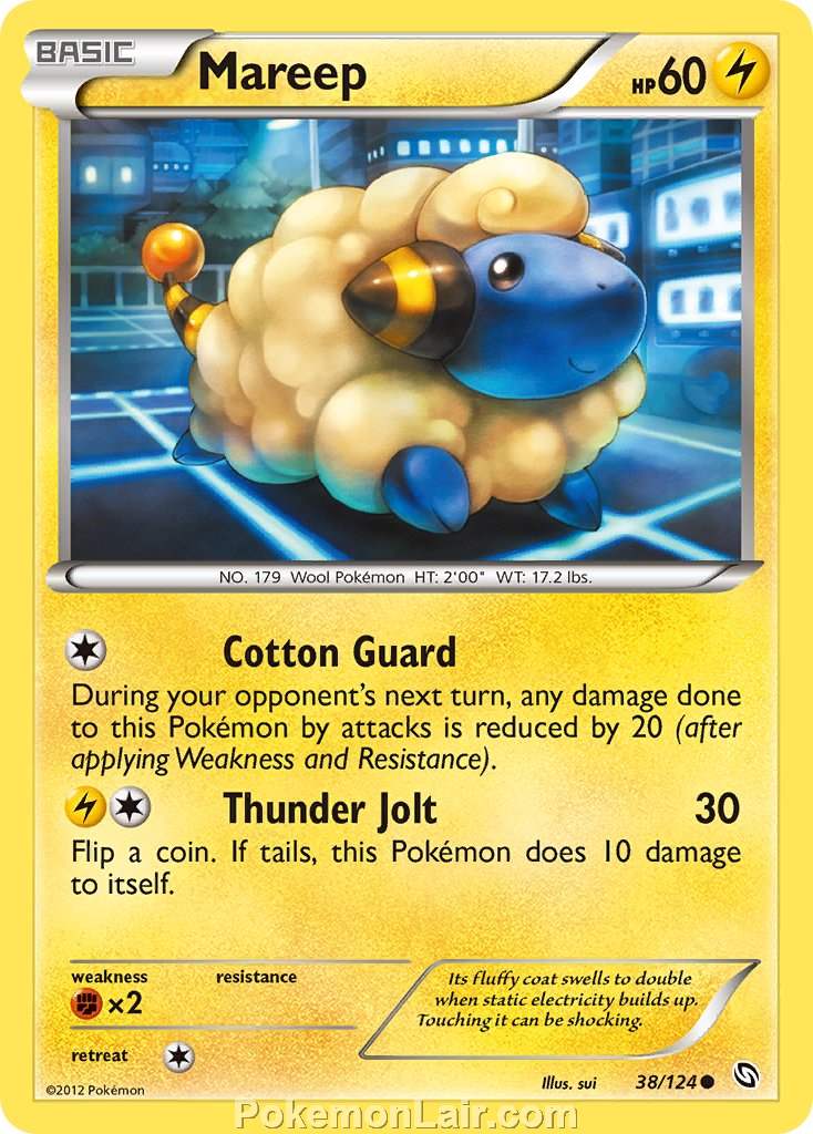 2012 Pokemon Trading Card Game Dragons Exalted Price List – 38 Mareep