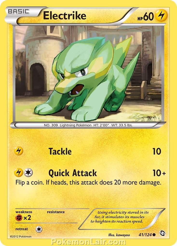 2012 Pokemon Trading Card Game Dragons Exalted Price List – 41 Electrike