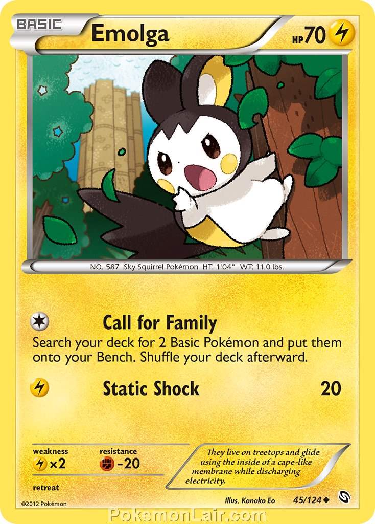 2012 Pokemon Trading Card Game Dragons Exalted Price List – 45 Emolga