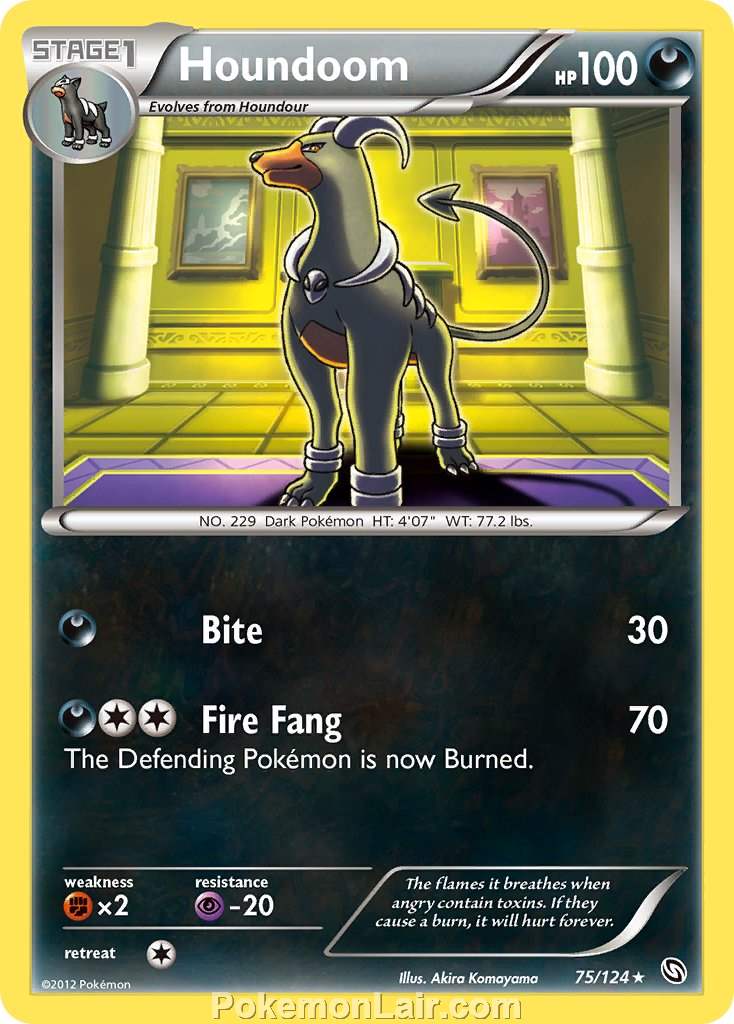 2012 Pokemon Trading Card Game Dragons Exalted Price List – 75 Houndoom