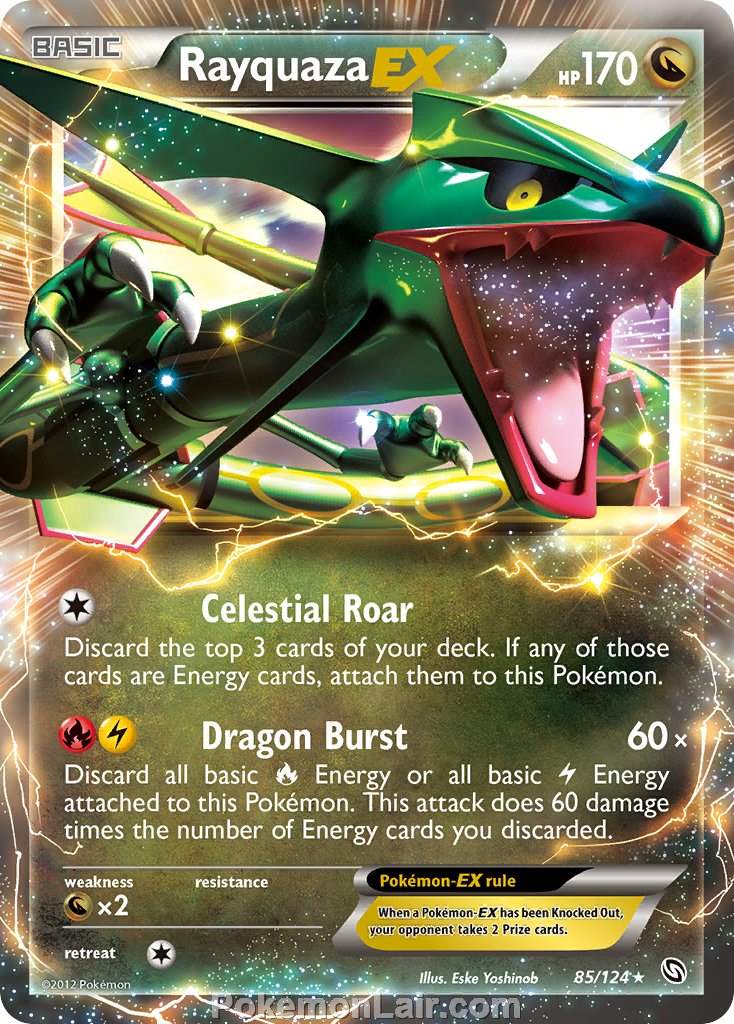 2012 Pokemon Trading Card Game Dragons Exalted Price List – 85 Rayquaza EX