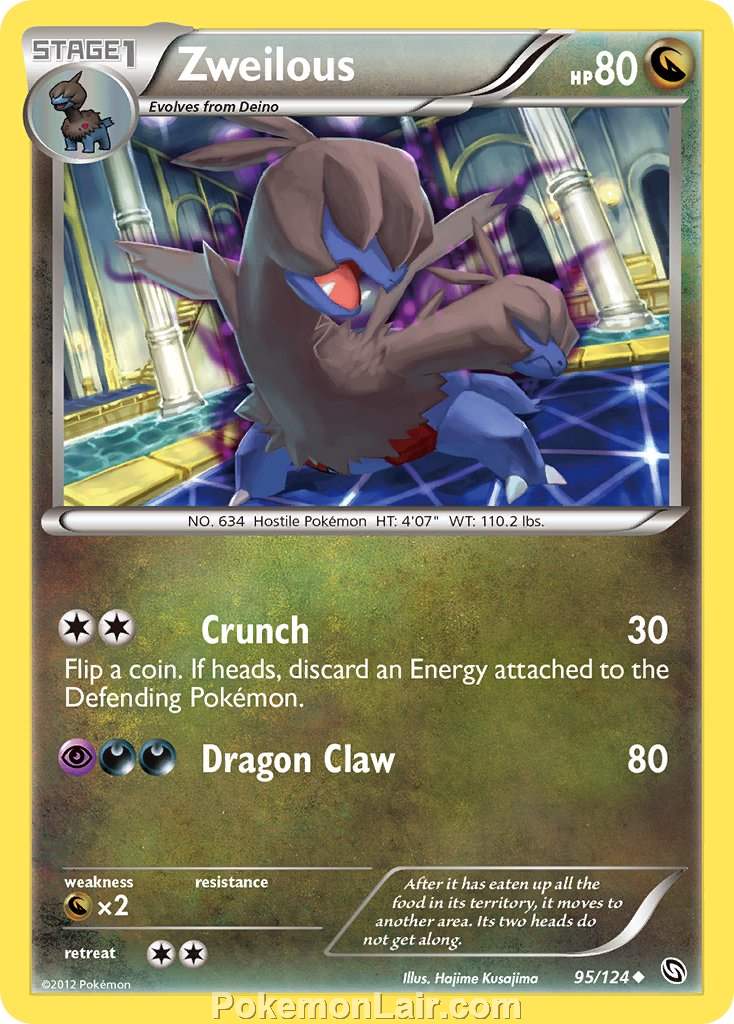 2012 Pokemon Trading Card Game Dragons Exalted Price List – 95 Zweilous
