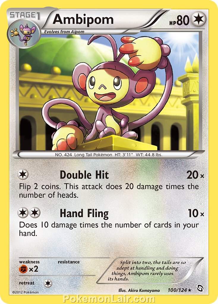 2012 Pokemon Trading Card Game Dragons Exalted Set – 100 Ambipom