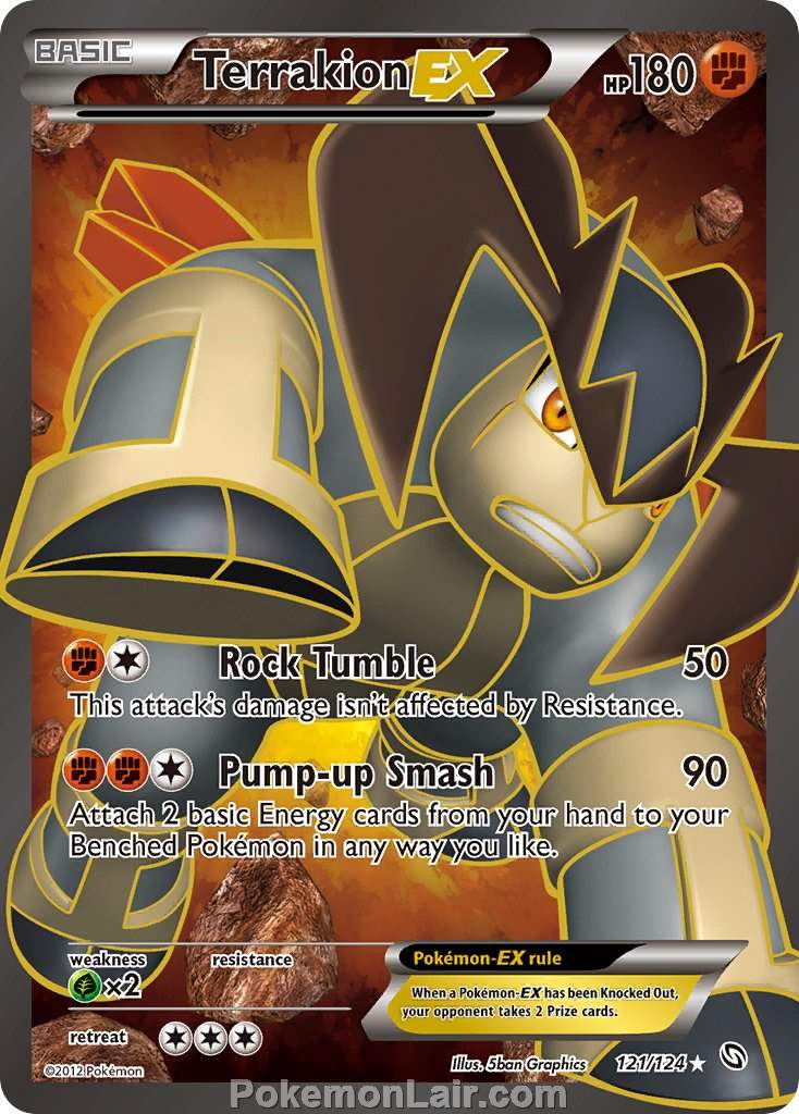 2012 Pokemon Trading Card Game Dragons Exalted Set – 121 Terrakion EX