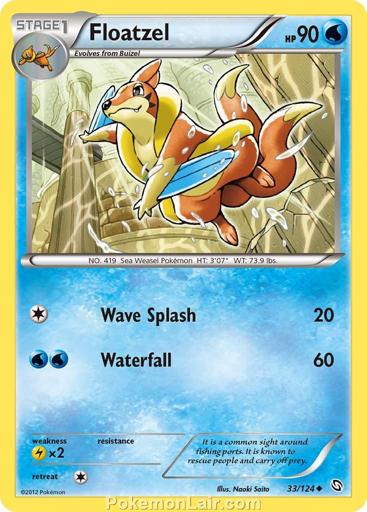 2012 Pokemon Trading Card Game Dragons Exalted Set – 33 Floatzel