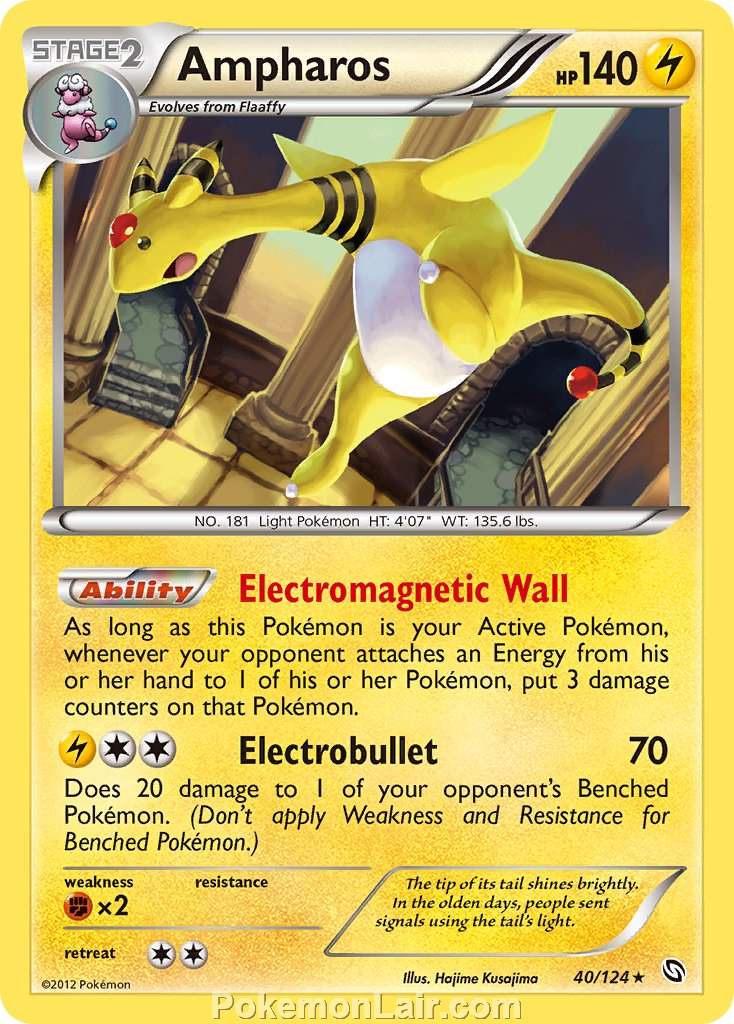 2012 Pokemon Trading Card Game Dragons Exalted Set – 40 Ampharos