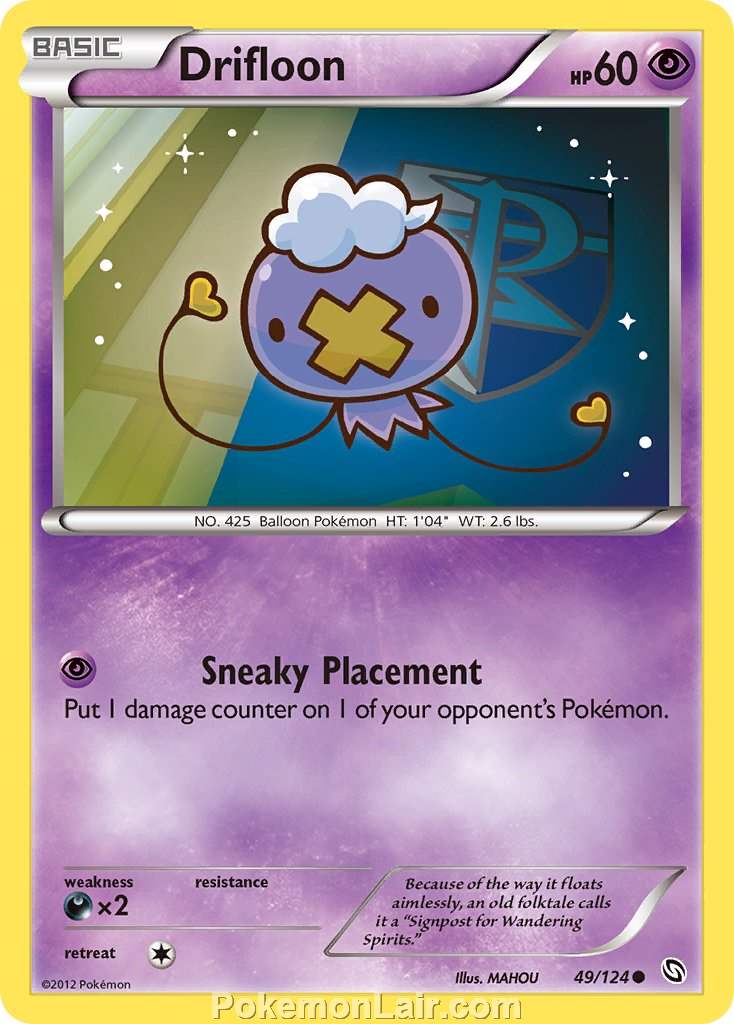 2012 Pokemon Trading Card Game Dragons Exalted Set – 49 Drifloon