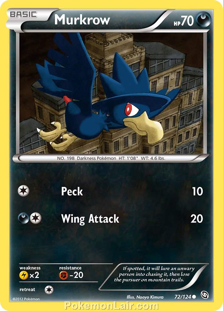 2012 Pokemon Trading Card Game Dragons Exalted Set – 72 Murkrow